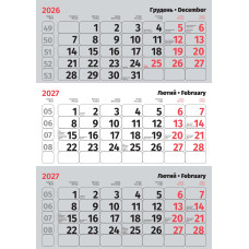 Квартальна сітка СТАНДАРТ чорна  2027